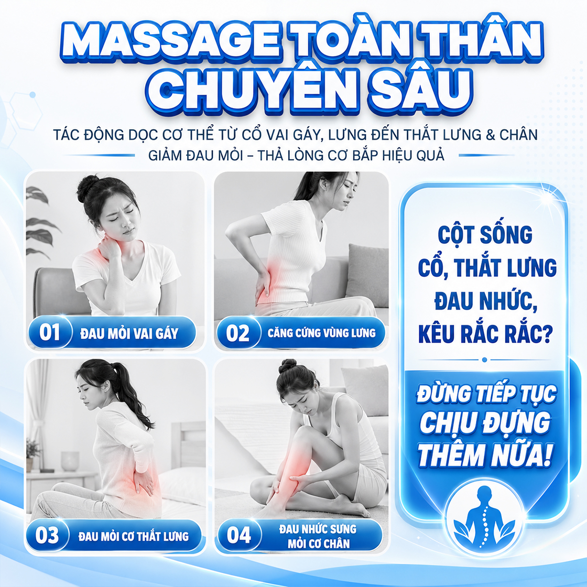 Nệm massage toàn thân OKACHI JP-M811 Dòng Cao Cấp (Dày 7cm)